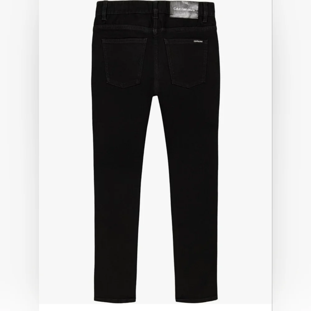 Calvin Klein Boys Slim Fit Straight Leg Black Jeans Sz14 - Picture 2 of 8
